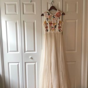 BHLDN White embroidered dress